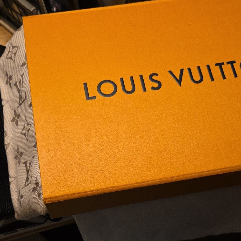 Louis Vuitton Large Light Taupe Monogram Shawl - Picture 5 of 5